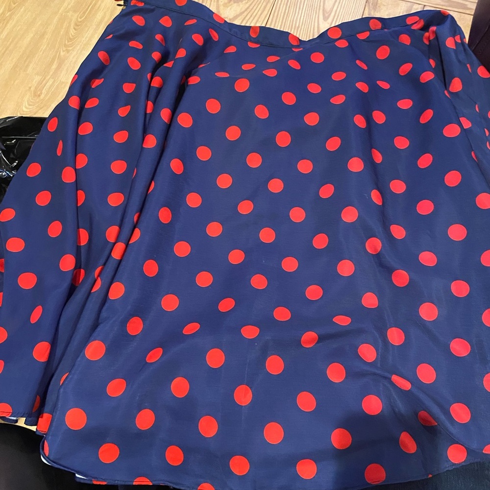Red A-Line Midi Skirt for Casual Occasions